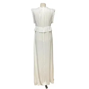 ByTimo White‎ Short Sleeve Ruffle Peplum Maxi Dress Size Medium thumbnail 9
