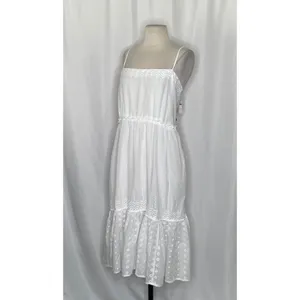 NWT!! J. CREW Sorrento Dress Cotton Voile Solid White Bridal Preppy XXS XX-Small thumbnail 6