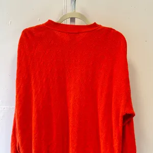 Vintage Talbots Orange Diamond Knit Cotton Crewneck‎ Sweater Women's XL Casual thumbnail 5