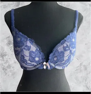 Body by Victoria Victoria’s Secret lace push up bra dark blue 34D thumbnail 1