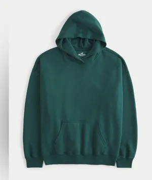 HOLLISTER Feel Good Fleece Cozy Hoodie In Dark Teal thumbnail 3