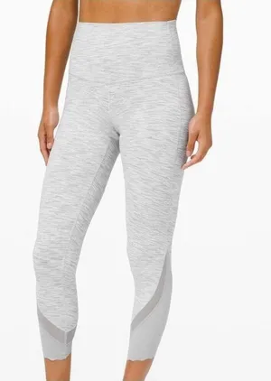 Lululemon Gray Wunder Under Crop II Leggings Size 6 thumbnail 1