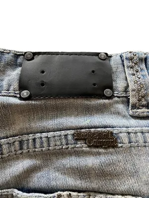 Rock & Roll Cowgirl Y2K Boyfriend Fit Cropped Jeans Blue Size 28 Summer Coastal thumbnail 5