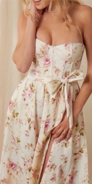 V. Chapman Valentina Midi Dress in English Rose thumbnail 1