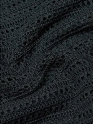 Aritzia Wilfred crochet pointelle knit midi skirt in black size XS thumbnail 2