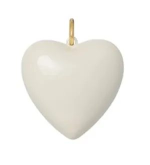 NWOT Roxanne Assoulin The Big Puffy Heart Charm In Cream thumbnail 1