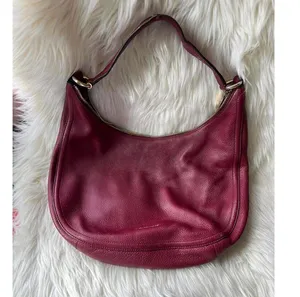 Michael Kors Leather Hobo Bag in Burgundy thumbnail 9