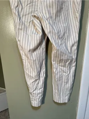 A New Day Women's Size 10 Zip Side Skinny Dress‎ Pant White Blue Gray Stripe thumbnail 7