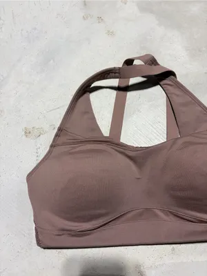 Under armour Padded Sports Bra Brown tan medium thumbnail 2