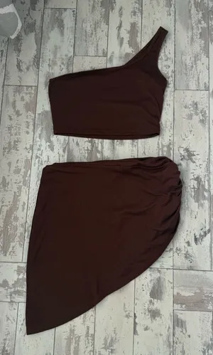 Shein One-Shoulder Skirt Set thumbnail 1