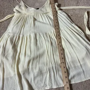Paper Moon‎ Babydoll Tiered Rayon Dress Braided Empire Waist PD15573 Womens L thumbnail 2
