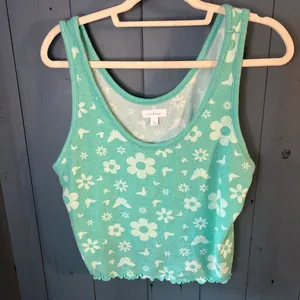 Colsie Mint Floral Soft Cotton PJ Summer Top | Women’s Size Large (New) thumbnail 1