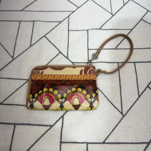 Fossil Key-Per Wristlet OS Multi-Color‎ Tribal Geometric Coated Canvas SL2901 thumbnail 2