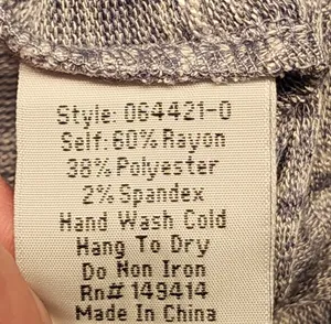 CALME by Johnny Was Cozy Wide Leg Drawstring Pants in Blue/gray size Large thumbnail 9