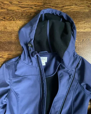 Blue Rain Jacket With Hood thumbnail 3