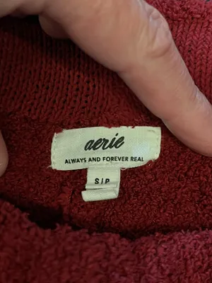 Aerie Pants Womens Small Red Fuzzy Knit Wide Leg Cozy Lounge Sweatpants thumbnail 7