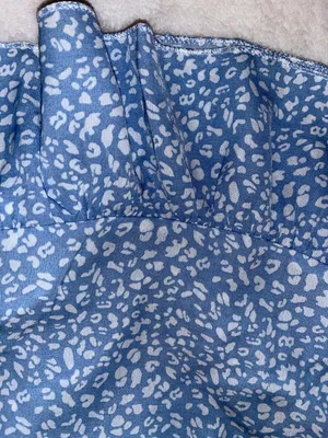 SheIn Baby Blue cheetah print dress thumbnail 4