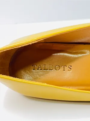 Talbots Tanish Patent Peep-Toe Flats Size 10-1/2 M with 1-1/2” Wedge Heel thumbnail 7