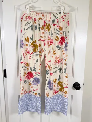 Pact Organic Cotton Floral Robe M/L & Pajama Pants XL Lounge Set thumbnail 8