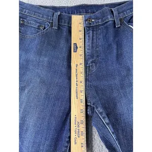 Levi's Bootcut Jeans Women‎ 34x31 Dark Wash Studded y2k Boho Cowgirl Western Indie thumbnail 5