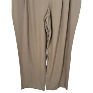 NWT Loft Womens Pleated Wide Leg High Rise Trousers Pants Khaki Size 14 Preppy thumbnail 8