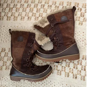 Sorel Women's Tivoli High II Brown Lace Up Boots Size 8 thumbnail 1