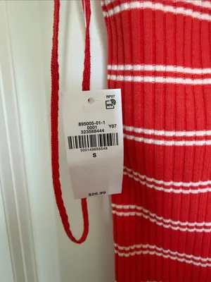 Old Navy Red and White Striped Tank Top thumbnail 3