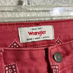 NEW Wrangler High Rise Bootcut Bandana Jean Red Diamond Western Cowgirl Festival thumbnail 10