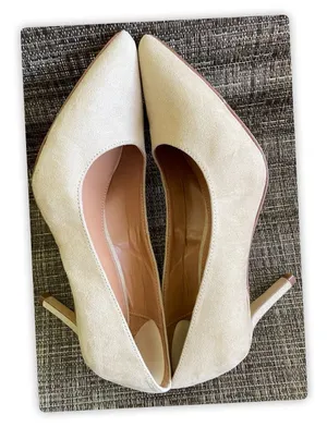 J. Crew Beige‎ Suede Pointed Toe Heel Pumps, Size: 7 thumbnail 1