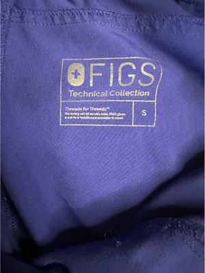 FIGS Women Scrub Set Small Casma Three-Pocket Top Kade Cargo Pants Blue thumbnail 8