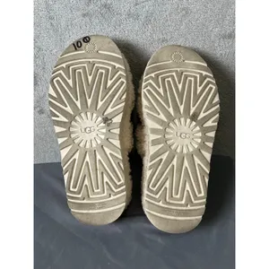 UGG Fluffita Slingback Platform Slippers Women’s Size 6 Fuzzy Shearling Sandals thumbnail 3