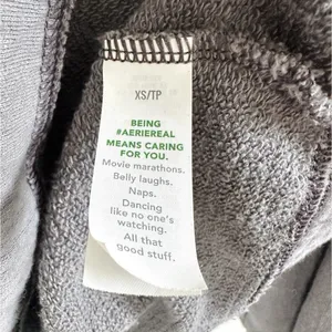 Aerie Easy Street Sweatshirt XS Gray Oversized Slouchy Tunic Tassel Coastal Boho thumbnail 11