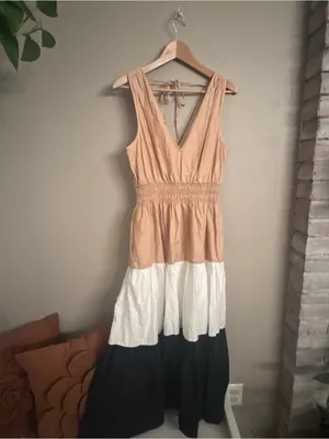 ANTHRO Maeve Colorblock Tiered Maxi Dress thumbnail 5