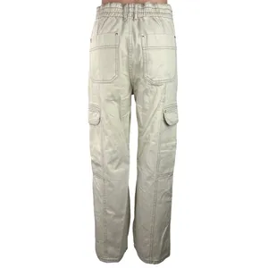 Urban Outfitters BDG Women's White High Rise Relaxed Straight Leg Cargo Pant 28 thumbnail 3