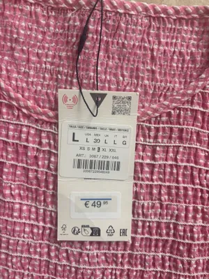 ZARA Pink Gingham Dress Maxi thumbnail 2