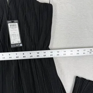Vero Moda VMAURORA Black Plisse‎ Halterneck Wide Leg Jumpsuit NWT 10304757 XXS thumbnail 5