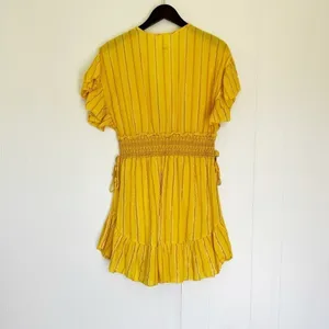 SAYLOR Metallic Stripe Smocked Waist Sundress Medium thumbnail 8