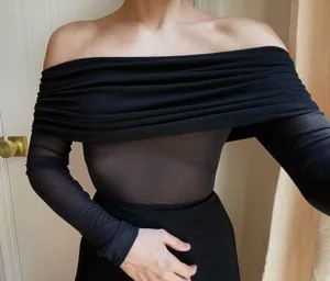 Commence Black Off the Shoulder Long Sleeve Maxi Dress thumbnail 1
