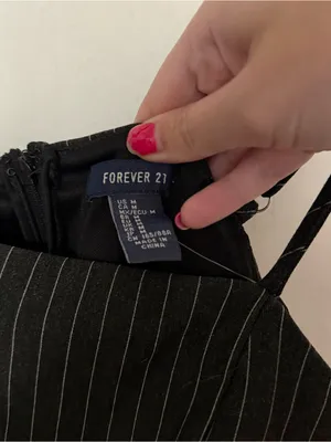 Forever 21 Black Pinstripe Mini Dress thumbnail 3