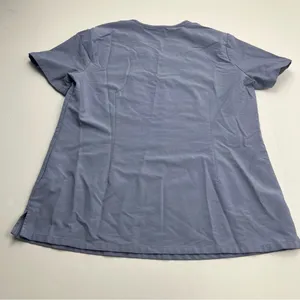 Figs Technical Purple Blue Grey Gray Short Sleeve V-neck Scrub Top Womens Small‎ thumbnail 8