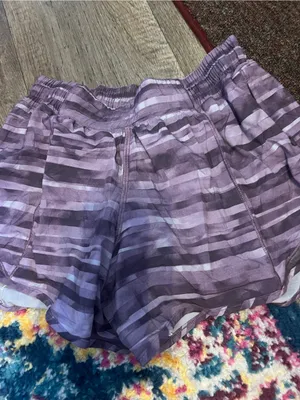 lululemon hotty hot Purple Striped Women's Running Shorts thumbnail 10