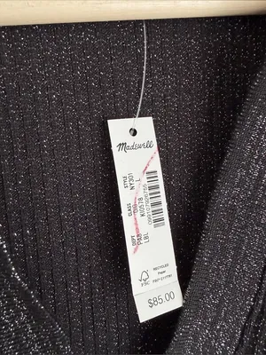 NWT Madewell V Neck Polo Top thumbnail 6