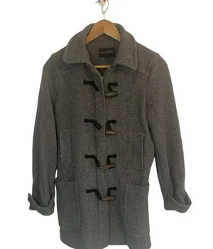 Banana Republic Wool Coat Ladies Sz Small Grey 2010 thumbnail 1