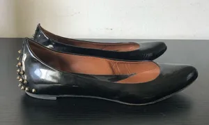 Alexander McQueen Patent Spiked Ballet Flats thumbnail 5