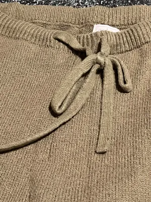 Womens M Auden Sleepwear Olive green fine-gauge knit loungewear set thumbnail 6