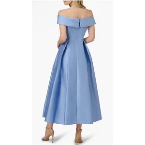 Adrianna Papell Off-the-Shoulder Mikado Gown Bluebell Size 4 MSRP $229 thumbnail 2