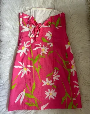 Lilly Pulitzer Strapless Dress Pink like new thumbnail 3