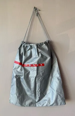 Prada‎ Drawstring Silver PVC Dustbag thumbnail 1