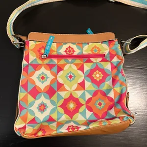 Vera Bradley Lily Bloom‎ Colorful Geometric Crossbody Bag thumbnail 4