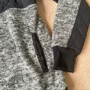 Asymmetrical Snap Up Fleece Grey Abercrombie thumbnail 6